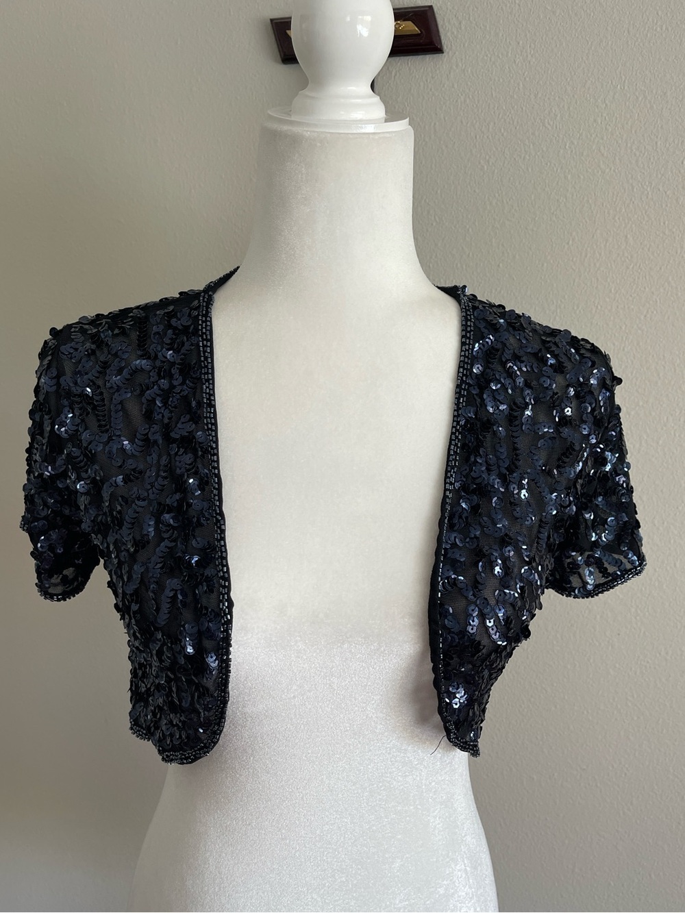 3M Thinsulate Black Lace Sequin Overlay